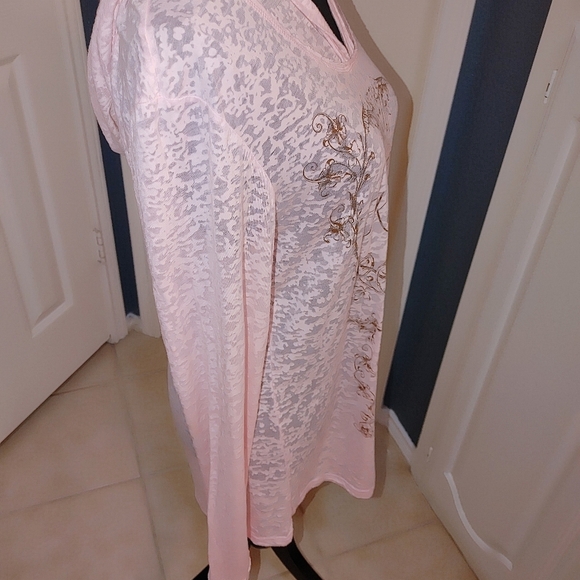 Yesterdays Sportswear Pink Lightweight Hoodie Long Sleeve Top Kona Hawaii XL EUC - Picture 5 of 12